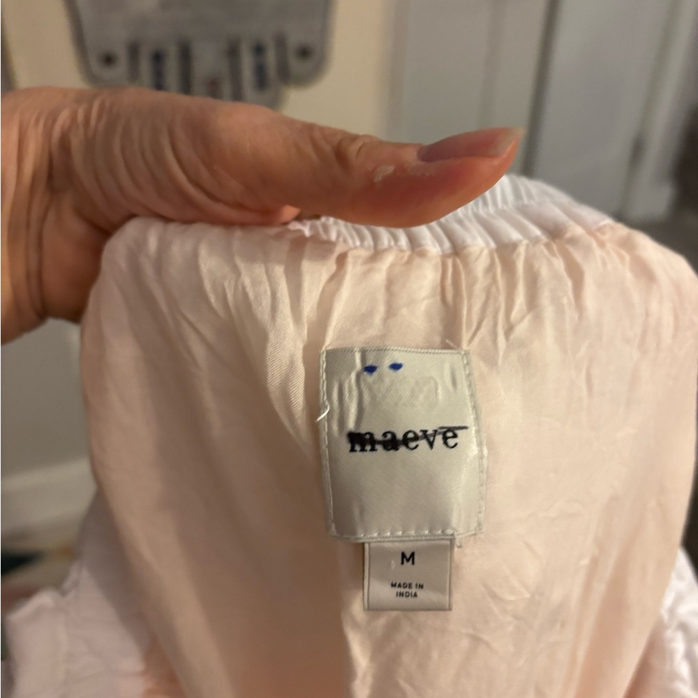 Maeve Anthropologie White Eyelet Lace Mini Skirt - Picture 4 of 7